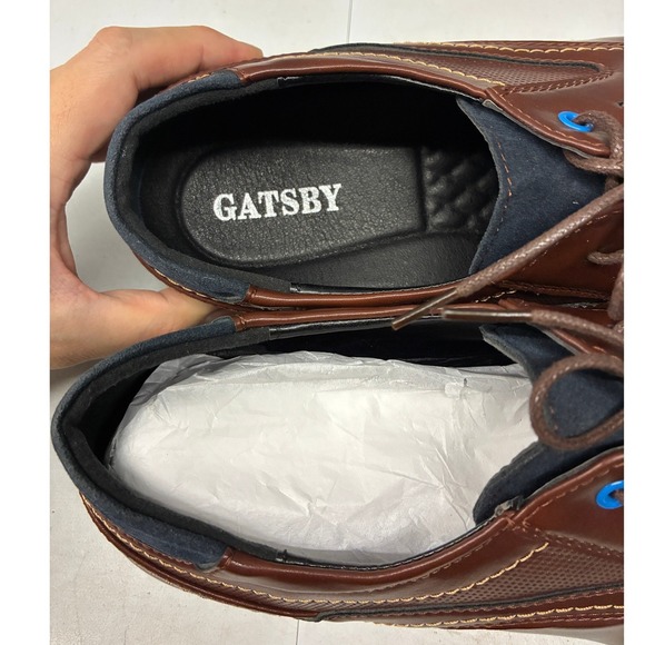 Gatsby Leather Oxford Dress Shoes Men\'s US 15 Brown Lace Up Formal NWOT main image 8
